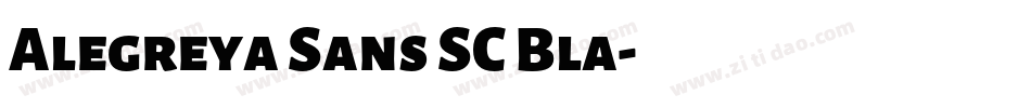 Alegreya Sans SC Bla字体转换